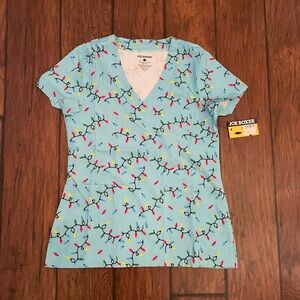 NWT Joe Boxer Holiday Scrub Top Size Small